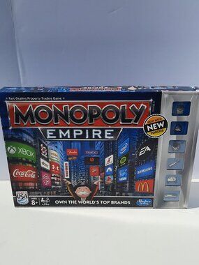 Monopoly Empire Board Game 2014 Hasbro 100% Complete Silver Edition